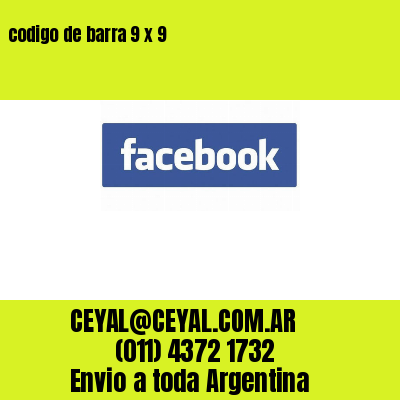 codigo de barra 9 x 9