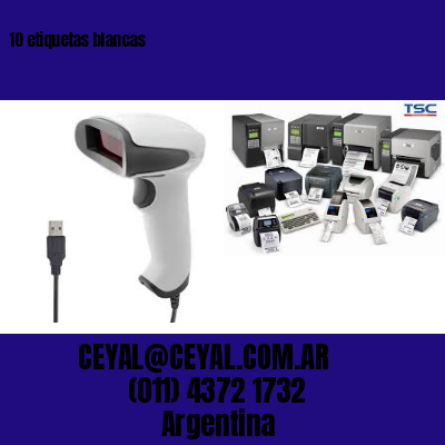 10 etiquetas blancas