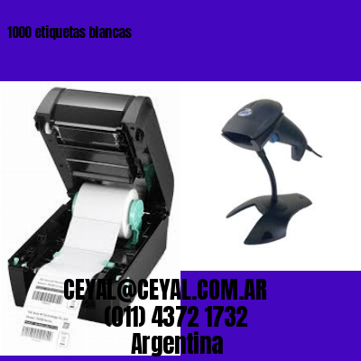 1000 etiquetas blancas