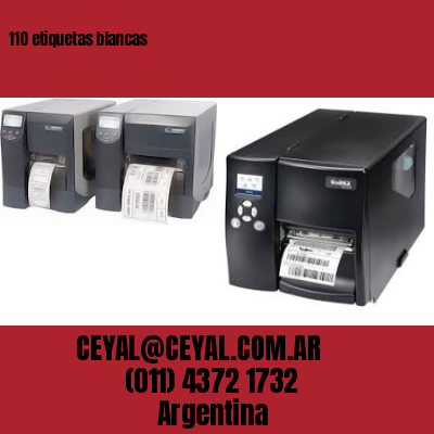 110 etiquetas blancas