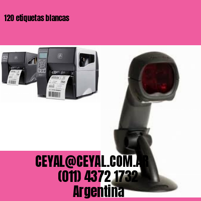 120 etiquetas blancas