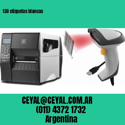 130 etiquetas blancas