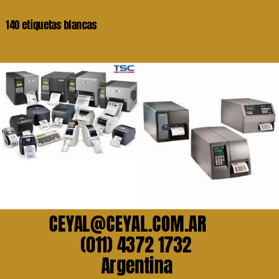 140 etiquetas blancas