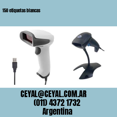 150 etiquetas blancas