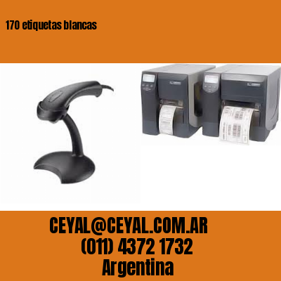 170 etiquetas blancas