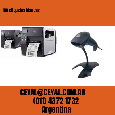 180 etiquetas blancas