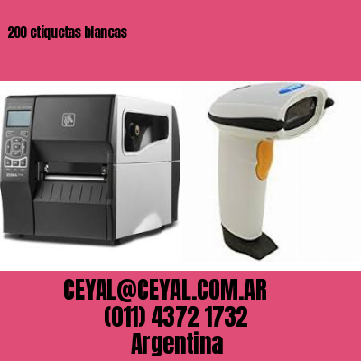 200 etiquetas blancas