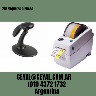 210 etiquetas blancas
