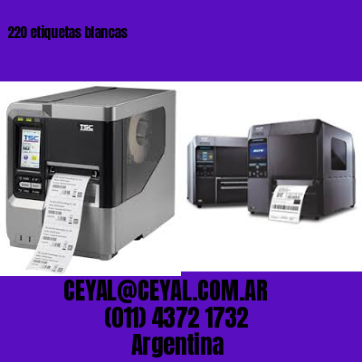 220 etiquetas blancas