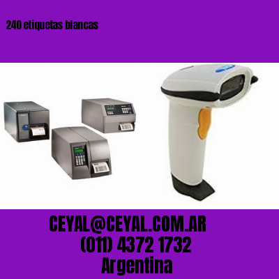 240 etiquetas blancas
