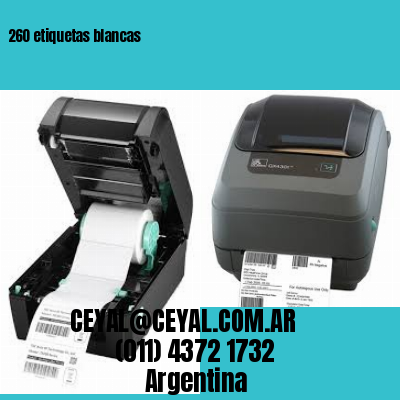260 etiquetas blancas