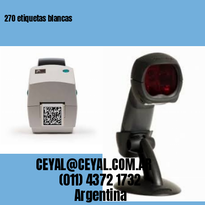 270 etiquetas blancas