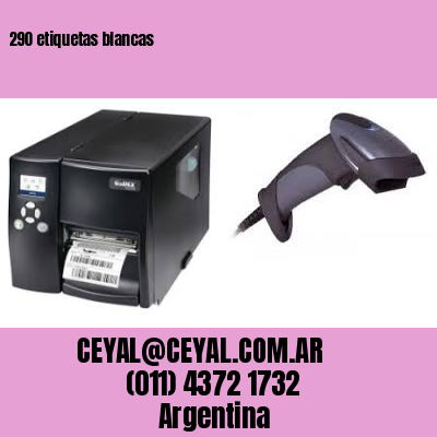290 etiquetas blancas
