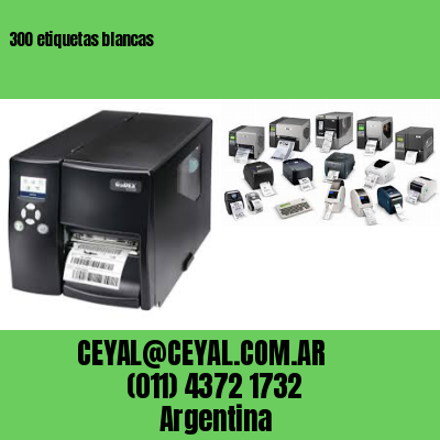 300 etiquetas blancas