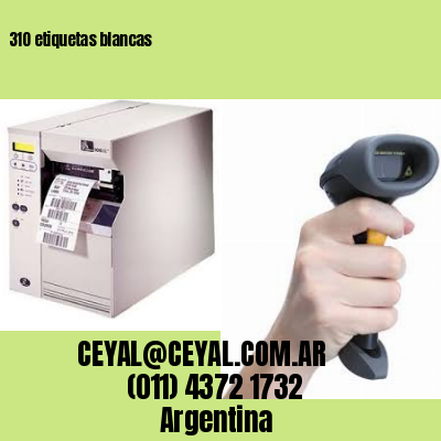 310 etiquetas blancas