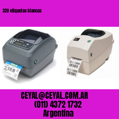 320 etiquetas blancas