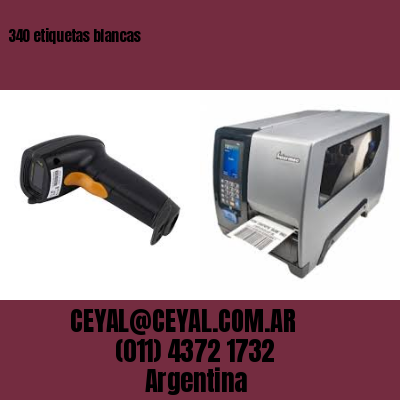 340 etiquetas blancas