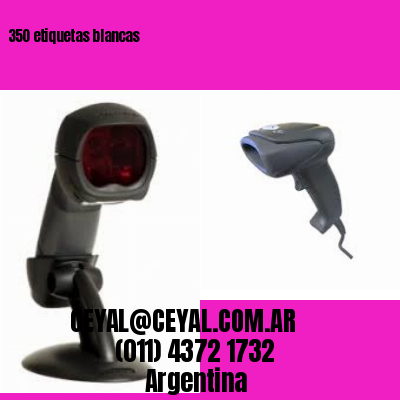 350 etiquetas blancas