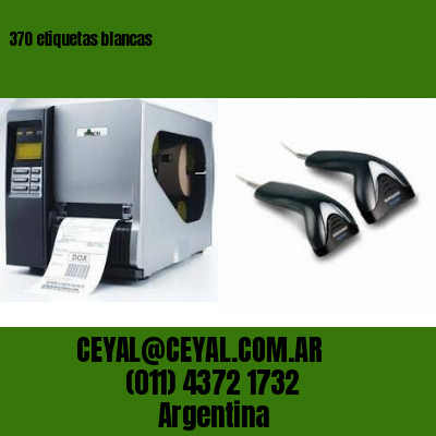 370 etiquetas blancas