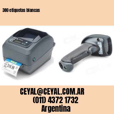 380 etiquetas blancas