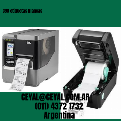 390 etiquetas blancas