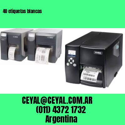 40 etiquetas blancas