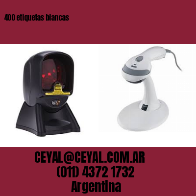 400 etiquetas blancas