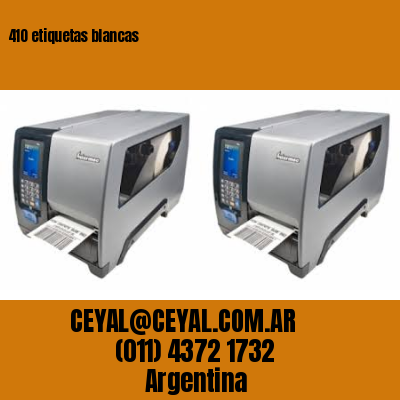 410 etiquetas blancas