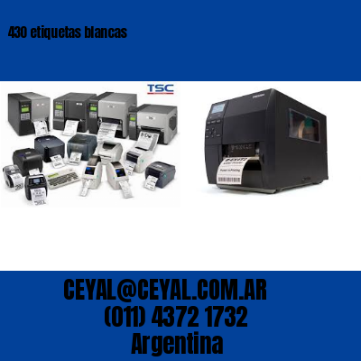 430 etiquetas blancas
