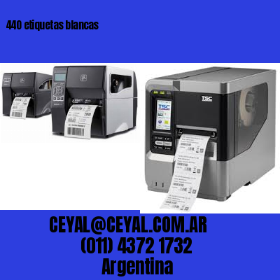 440 etiquetas blancas