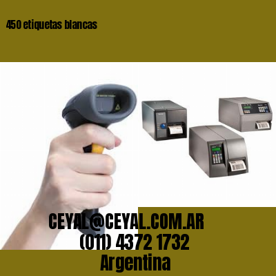 450 etiquetas blancas