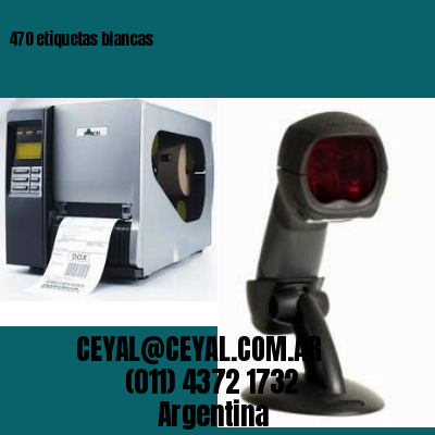 470 etiquetas blancas