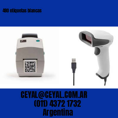 480 etiquetas blancas