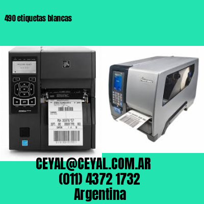 490 etiquetas blancas
