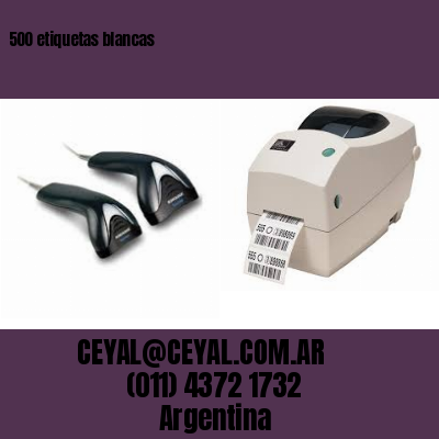 500 etiquetas blancas