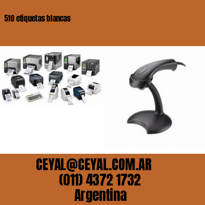 510 etiquetas blancas
