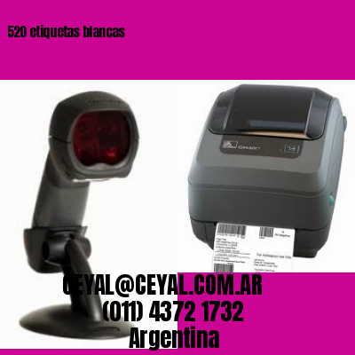 520 etiquetas blancas