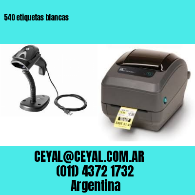 540 etiquetas blancas