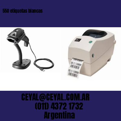 550 etiquetas blancas