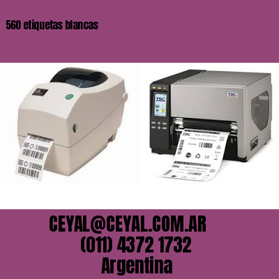 560 etiquetas blancas