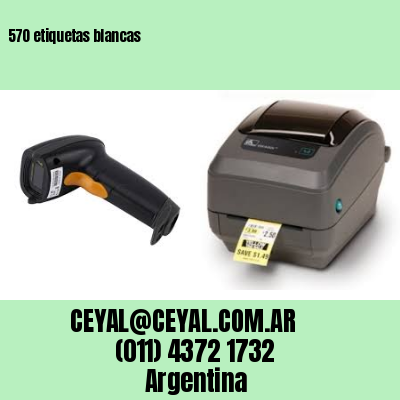 570 etiquetas blancas