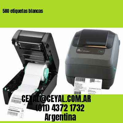 580 etiquetas blancas