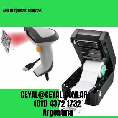 590 etiquetas blancas