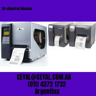 60 etiquetas blancas