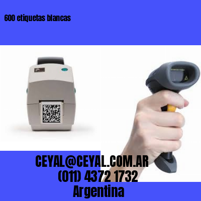 600 etiquetas blancas
