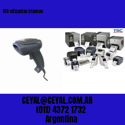 610 etiquetas blancas