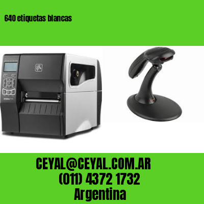 640 etiquetas blancas