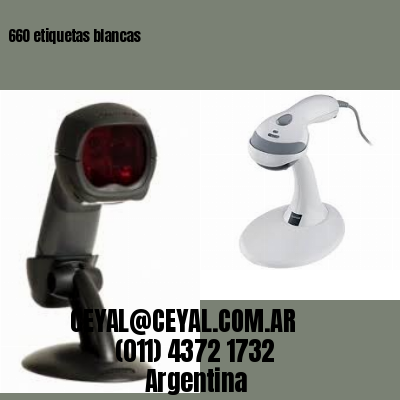 660 etiquetas blancas