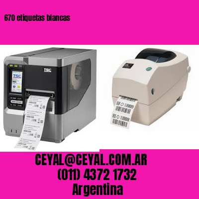 670 etiquetas blancas