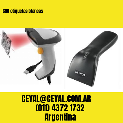 680 etiquetas blancas